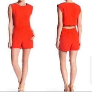 Stunning Veronica Beard orange red romper. Size 2 great condition.